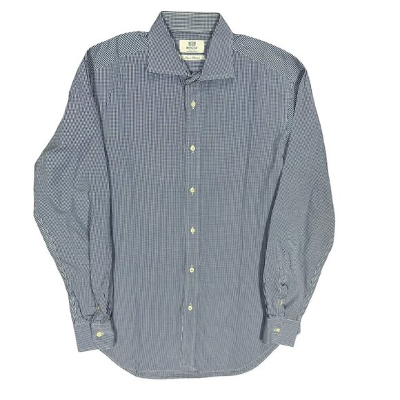 Boggi Milano Other - BOGGI Milano Super Classics Blue Check Dress Shirt 41 16 Large